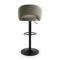 Taburete de bar giratorio 360° regulable en altura - Pack de 2, piel sintética beige, patas de metal negro ORION - 9
